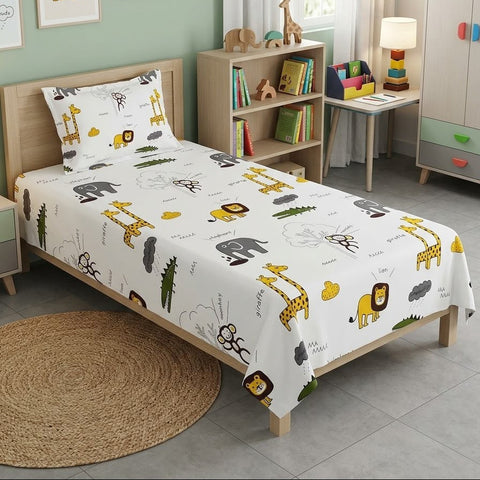 Baby Safari Animals Kids Bedsheet