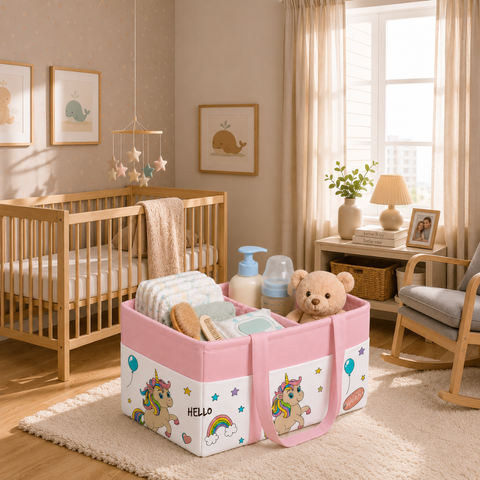 Rainbow Unicorn Diaper Caddy Bag