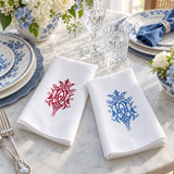 Elegant Monogram Dining Napkin Set