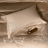 Cotton satin Embroidered duvet set