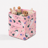 Floral Unicorn Toy Basket