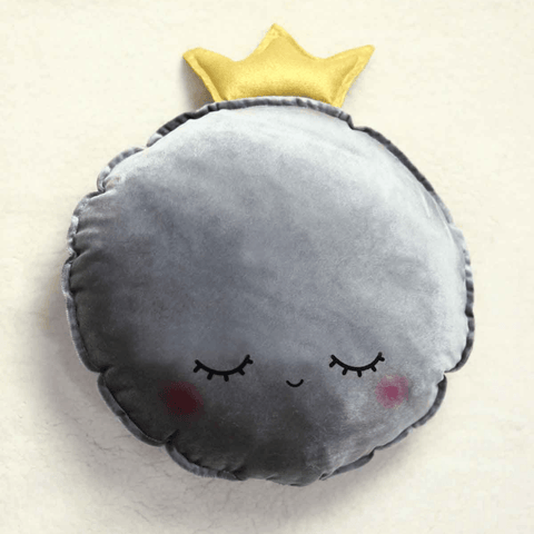 Grey Crown Baby Cushion - The Linen House