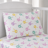 Bunny Garden Baby Crib Sheet & Pillow