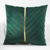 Pintuck Cushion Cover With Golden RIbbon