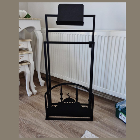 Metal Quran Stand with Mosque Design – Floor Standing Islamic Book Holder