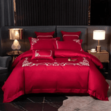 Cotton satin Embroidered duvet set