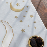 Moon and Star Embroidered Table Mats & Napkin - The Linen House