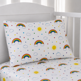 Sunshine Rainbow Baby Crib Sheet & Pillow