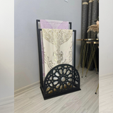 Handcrafted Metal Prayer Rug Stand - The Linen House