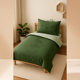 Dinosaur-Themed Kids Bedding Set with Embroidered Comforter & Pillow