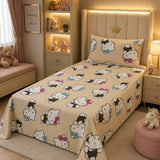 Cute Kitty Dreams Kids Bedsheet