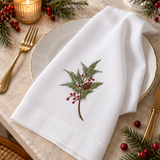 Elegant White Embroidered Table Mat