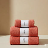 3 Piece Cotton Bath Towel set - The Linen House