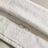 3 Piece Cotton Bath Towel set Embroiderd - The Linen House