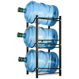 3 Tier Black Water Cooler Jug Rack - The Linen House