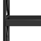 3 Tier X - Design Console Table with Storage Shelves – Stylish and Practical Black Accent Table - The Linen House