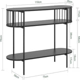3 Tiers Console Table Hall Table Living Room Console Table - The Linen House