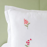 Embroidered Flower Duvet Cover Bedding Set