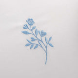 Elegant Blue Floral Embroidered Duvet Set