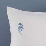 Elegant Blue Floral Embroidered Duvet Set
