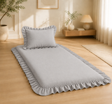 Luxury Ruffled Floor Mattress with Pillow