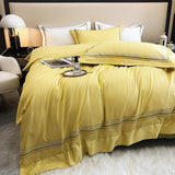 Multi Embroidered Baratta Stitch Tetra Line Duvet Set