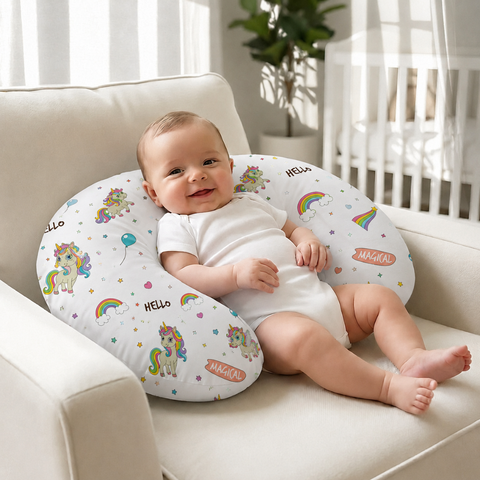 Rainbow Unicorn Nursing Pillow