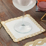 Gold Embroidered Table Mats & Napkin