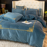 Winter Thick Coral Velvet Duvet Set