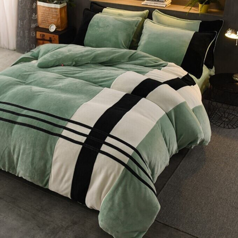 Velvet Stripe Duvet Set - The Linen House