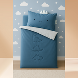 Dinosaur-Themed Kids Bedding Set with Embroidered Comforter & Pillow