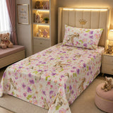 Floral Deer & Bunny Kids Bedsheet