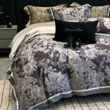 Flowers & Leaves Soft Fabric Printed Bedding Duvet Set – Cozy & Stylish
