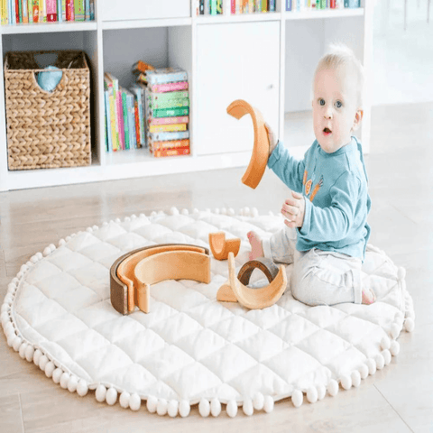 Quilted Baby Play Mat Baby Rug - The Linen House