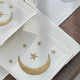 Moon and Star Embroidered Table Mats & Napkin - The Linen House