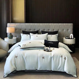 Luxury Butterfly Embroidery Duvet Set - The Linen House