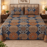 3D Crystal Double Bed Printed Bedsheet - The Linen House