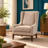 Set Of 2 Velvet Wing Chairs
