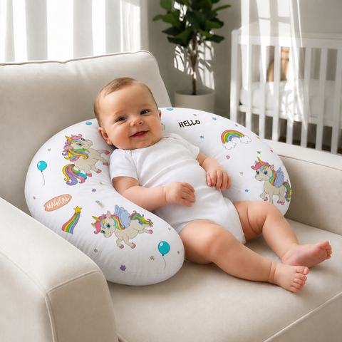 Rainbow Unicorn Nursing Pillow