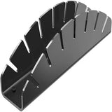 Black metal rack on a white background