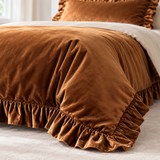 Brown Velvet Duvet Set