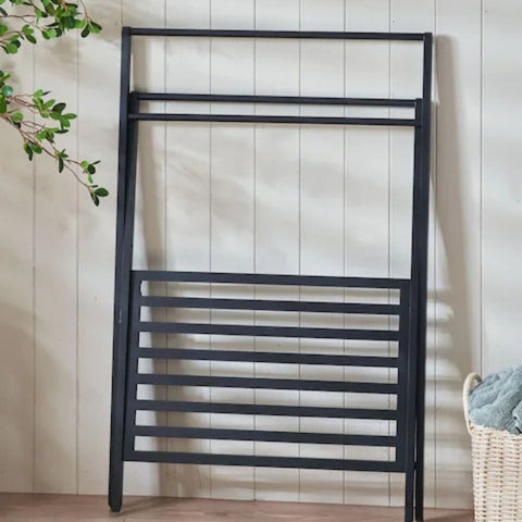 Black Folding Towel Rack