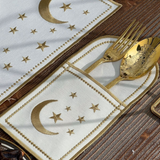 Moon and Star  Embroidered Table Mats & Napkin