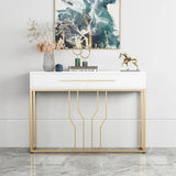 Modern Narrow Console Table with Storage Entryway Table with Drawers - The Linen House