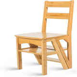 Folding Ladder Chair, Protable 4-Step Library Ladder