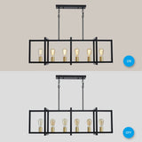Farmhouse Kitchen Island Pendant Light Fixtures Ceiling 6-Light Rustic Hanging Chandelier