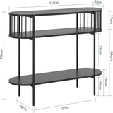 3 Tiers Console Table Hall Table Living Room Console Table