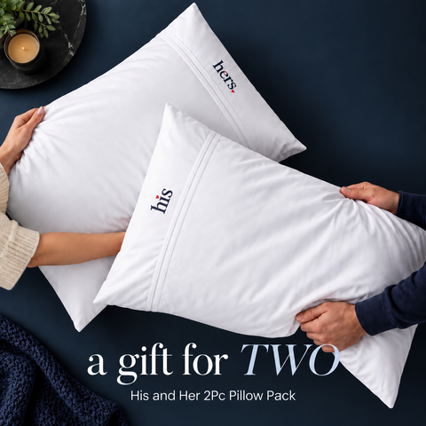 His & Her Embroidered Pillow Covers