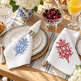 Elegant Monogram Dining Napkin Set