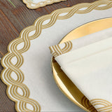 Gold Embroidered Table Mats & Napkin